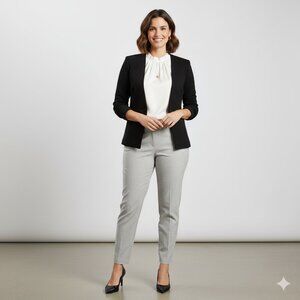 Banana Republic Gray Hayden Pant Light Work Professional Pants Petite Large